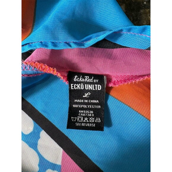 Ecko Red Womens Tank Top Size L Sheer Multicolor Abstract Print Sleeveless - Picture 8 of 10